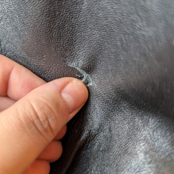 Braemar 80s Vintage Black Leather Feminine Biker Jacket Womens Small - Picture 12 of 13